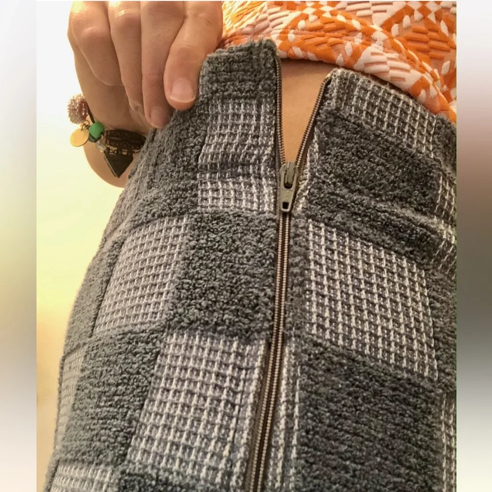 Seea Upcycled denim Keiko Checkered Pants - Picture 6 of 9